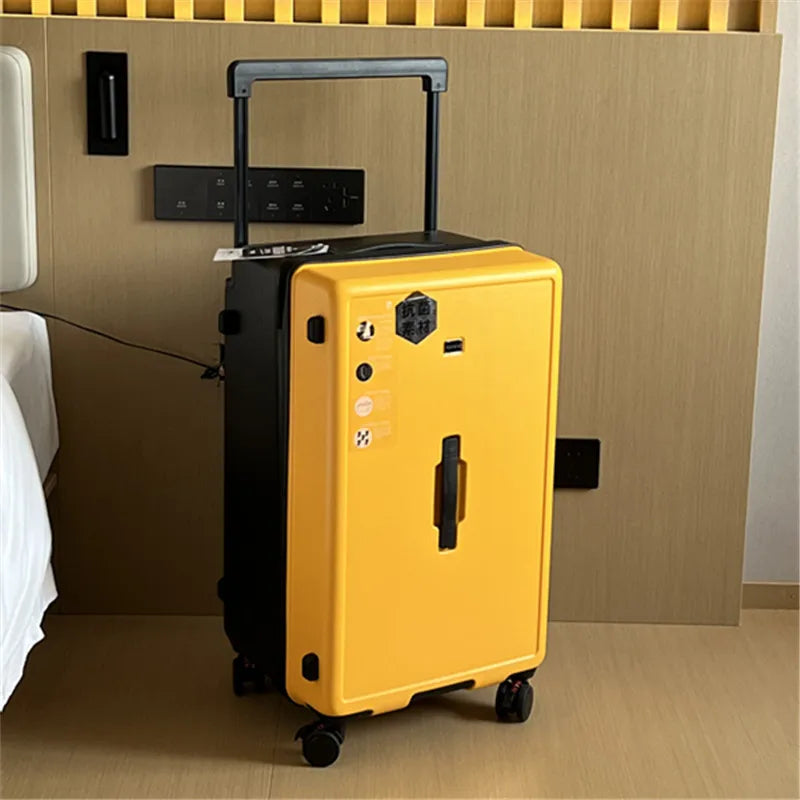 Fashion Wide Handle Large Capacity 32inch Rolling Luggage Trunk Women Hardside Travel Suitcase With Brake Wheels
