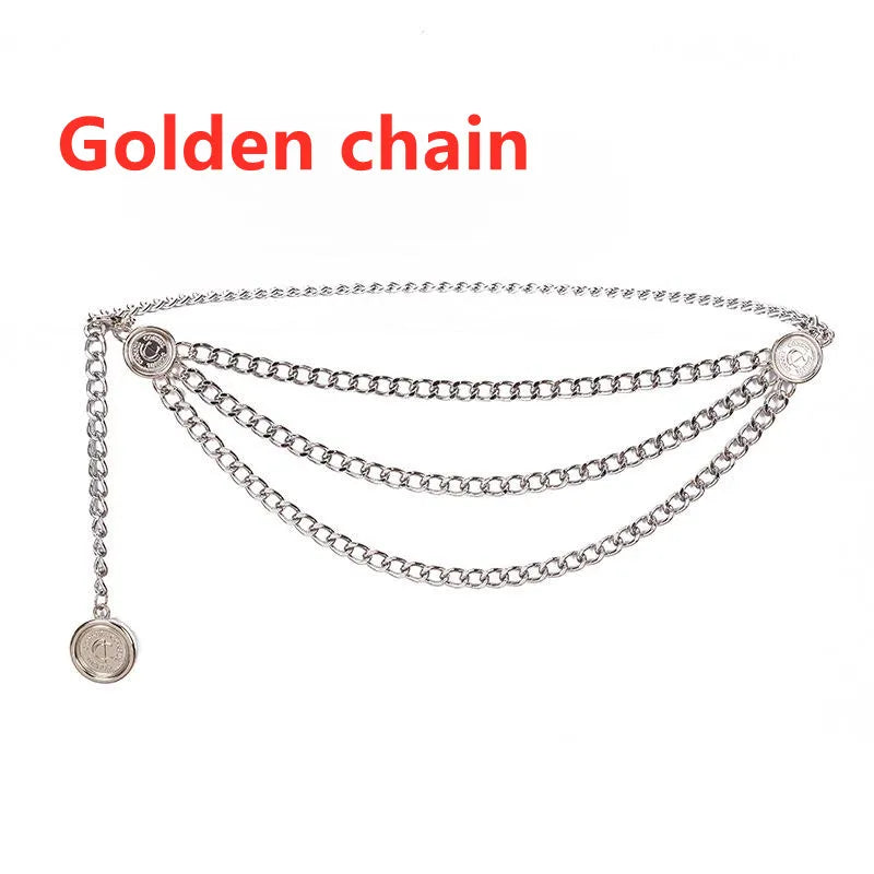 Metal Tassel Chain Waist Chain Belt For Women Temperament Retro Pendant Decoration Simple Durable Thin Belt | Kimlud Mid...