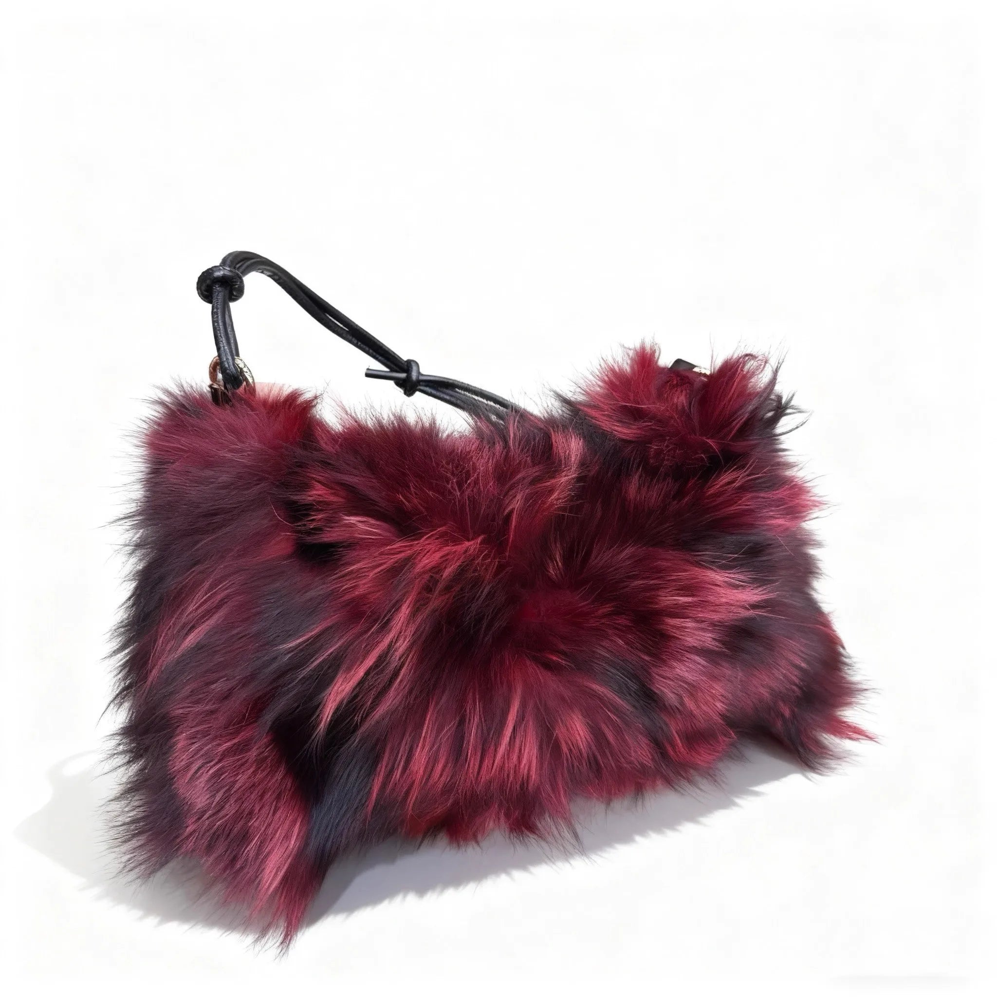 Winter Fox Fur Bag Women's Bag Fashion Handbag Ladies Bags Purses Women Shoulder Bag Real Silver Fox Fur Messenger Bags