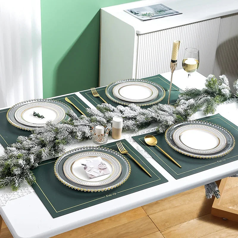 European Ceramic Steak Plates Household Tableware Golden Bead Ceramic Plates Western Food Plate Banquet Dessert Plates Kitchen