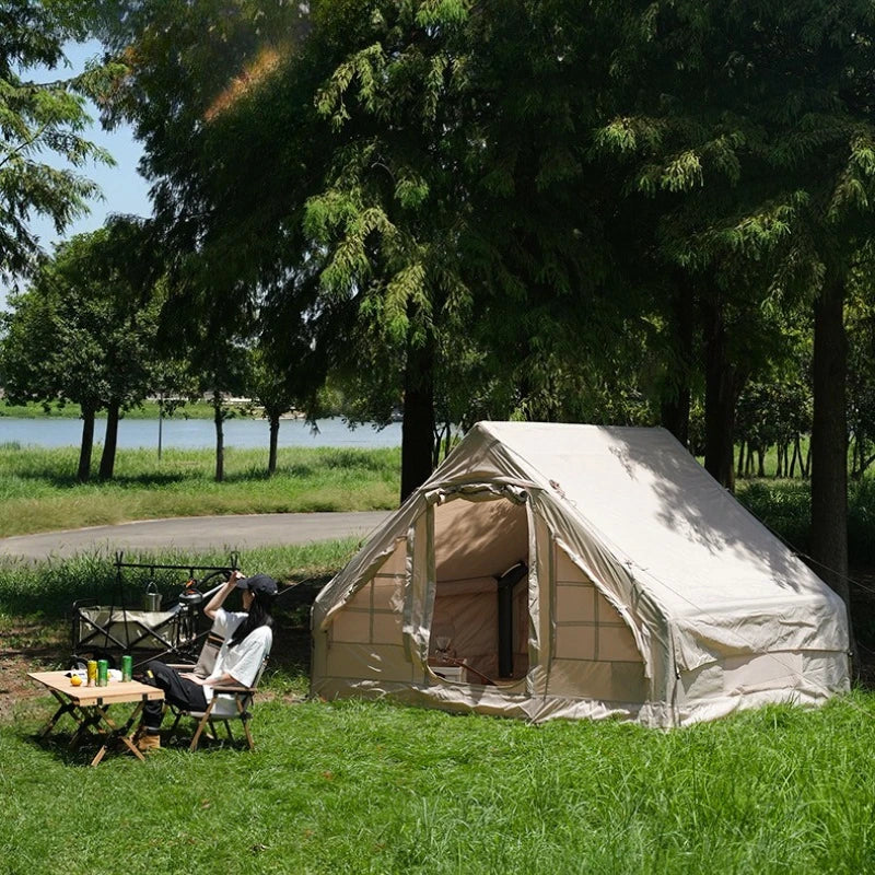 Camping Tents Inflatable Camping Tent Air Cabin Large Family Waterproof Oxford Fabric Winter Heavy Duty Portable Multi...