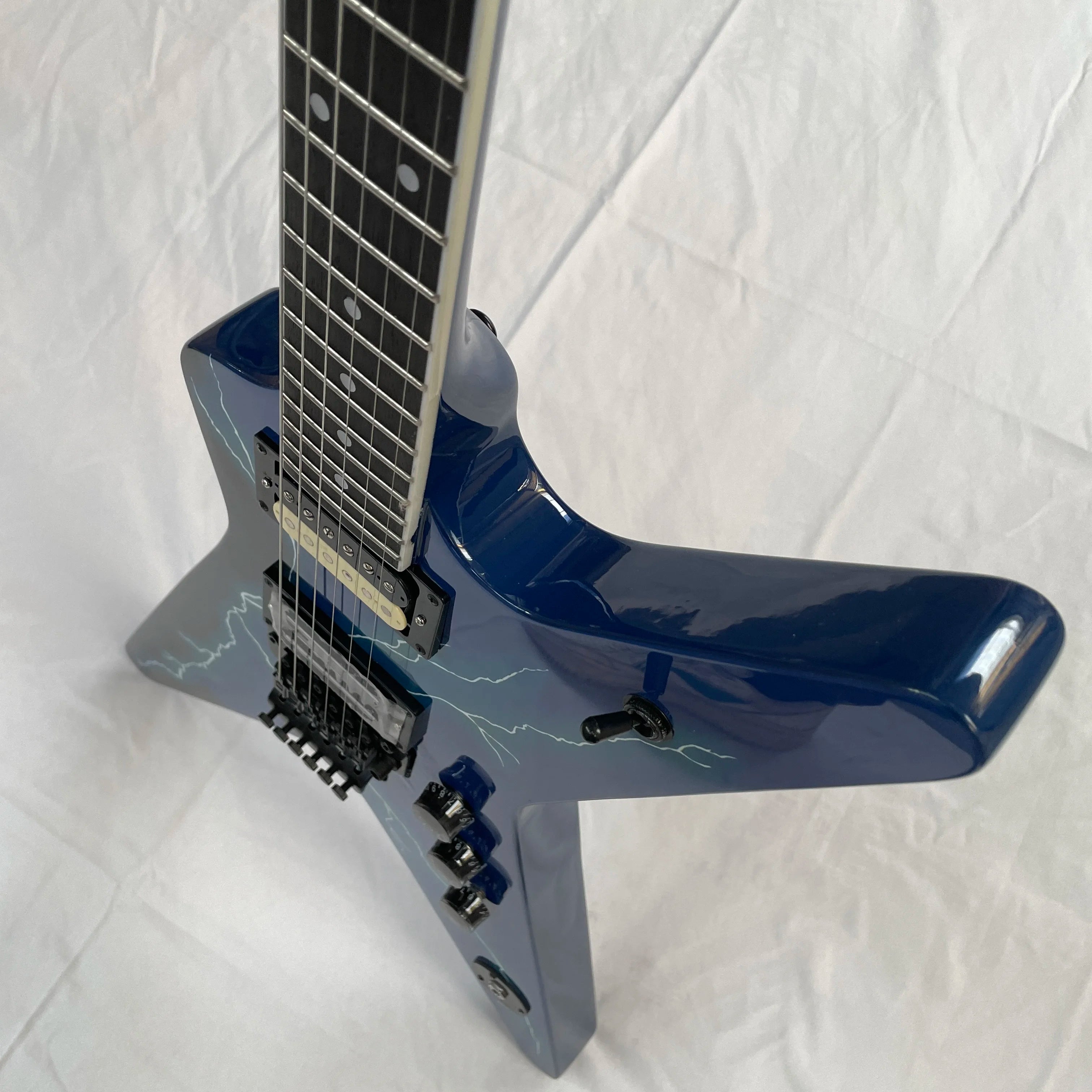 DEEP Blue lighting Guitar Custom Electric Guitar dimebag Fast Free Ship In Stock | Kimlud Luxury Lamp