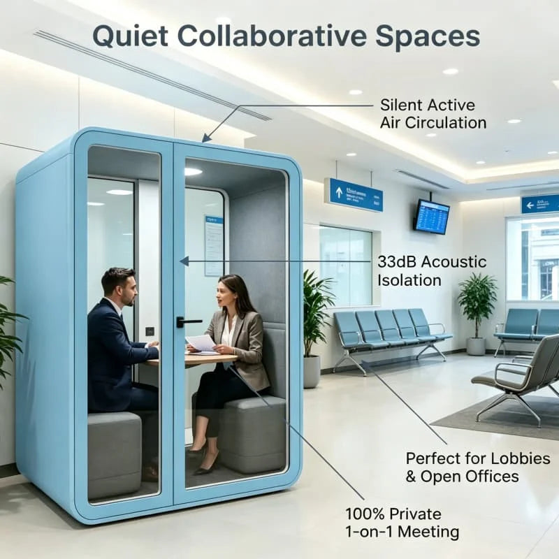 Quiet Work Pod Single Occupancy Acoustic Room for Medical Examination Use Customized Background Masking Doctor Patient...