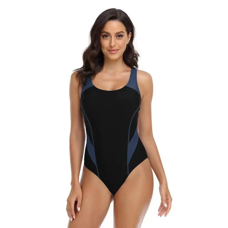 Bathing Suit Women European And American Swimsuit Women, Comfortable Swimsuit Competitive Women's Fashion Sports Color Matching - Kimlud