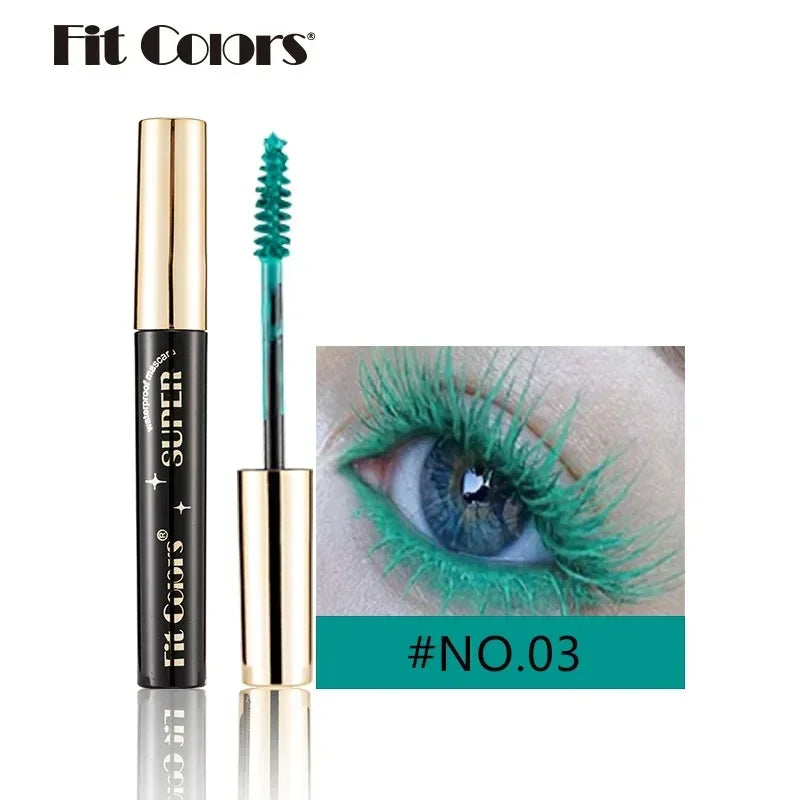 Colored Mascara Makeup 4D Silky Natural Long Eyelashes Mascara Waterproof Long-lasting Extension Thick Lasting Curling Mascara