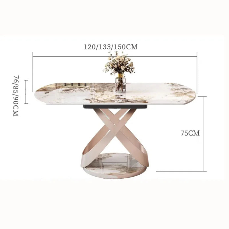 Nordic Extension Dining Table Oval Living Organiser Chair Dining Table Modern 6 Seater Muebles Para El Hogar Kitchen...