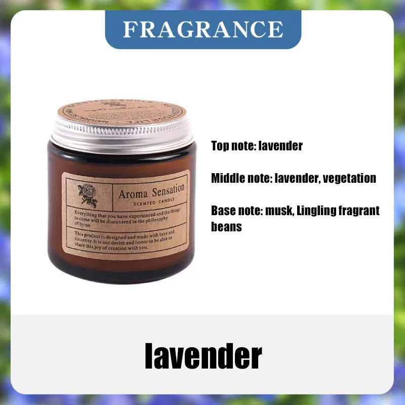 Smokeless Aromatic Scented Candle Handmade Soybean Wax Candles Festival Wedding Birthday Party Gift Glass Cup Home Decoration