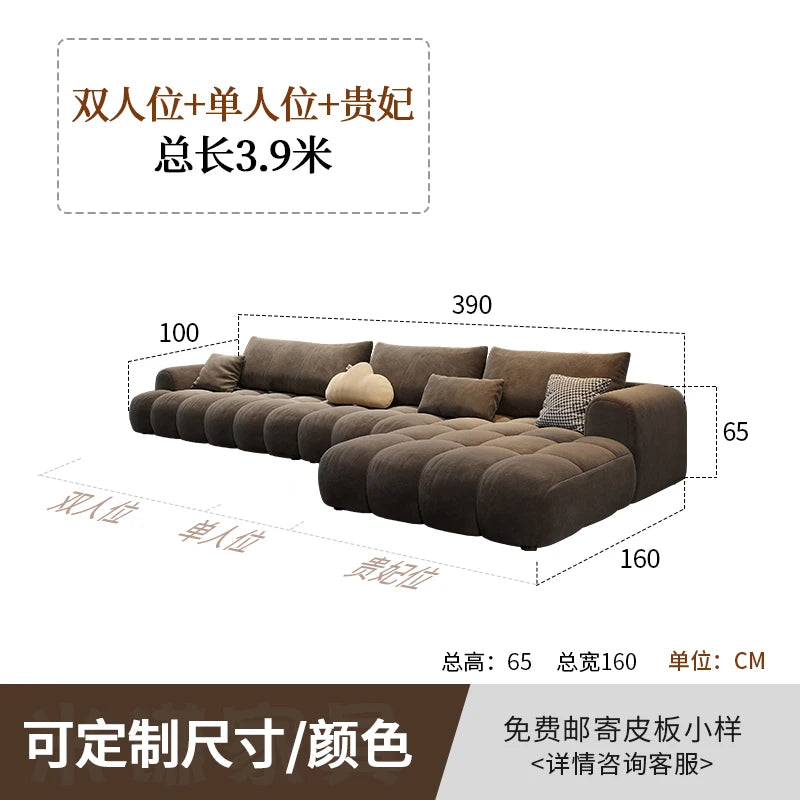 Designer Brown Living Room Sofas Cheap Minimalist Soft Nordic Living Room Sofas Bubble Modern Woonkamerbanken Furniture...