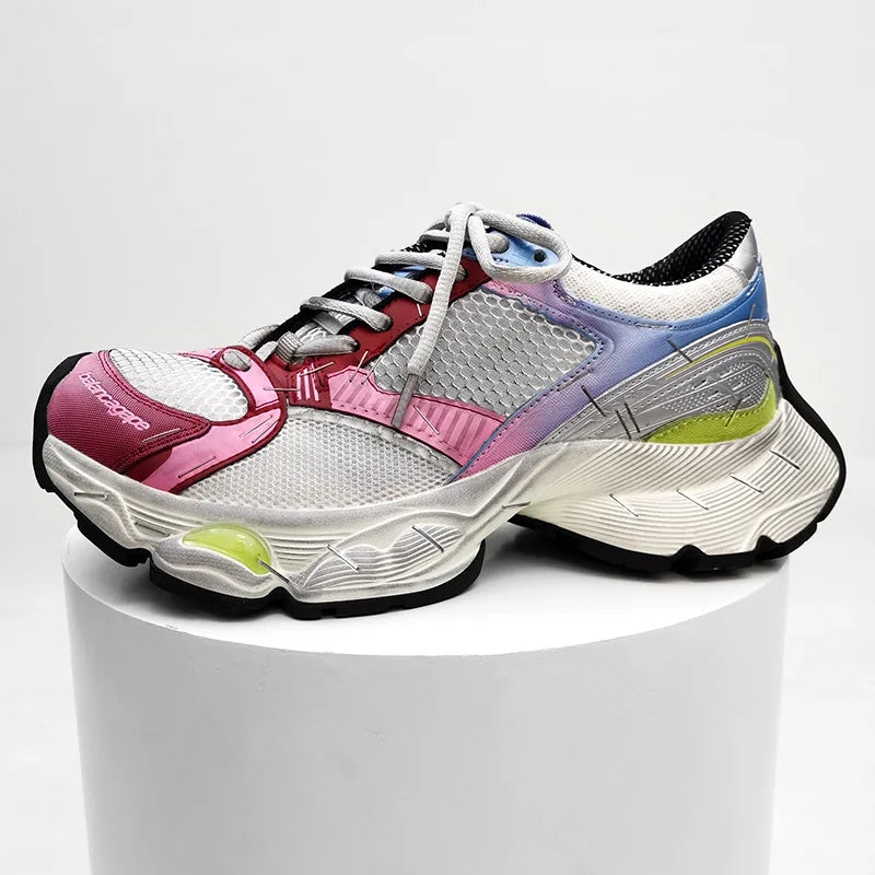 Paris Stapler14 Dad Shoes Thick Bottom Sports Sneakers for Men And Women Couple's Fashionable Casual Shoes Increased Height