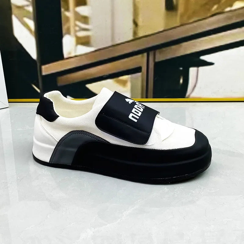 Sneaker Casual Men Designer Cover Bottom Board Shoe Fashion Microfiber Leather/Mesh Breathable Increased Internal Platform Shoes
