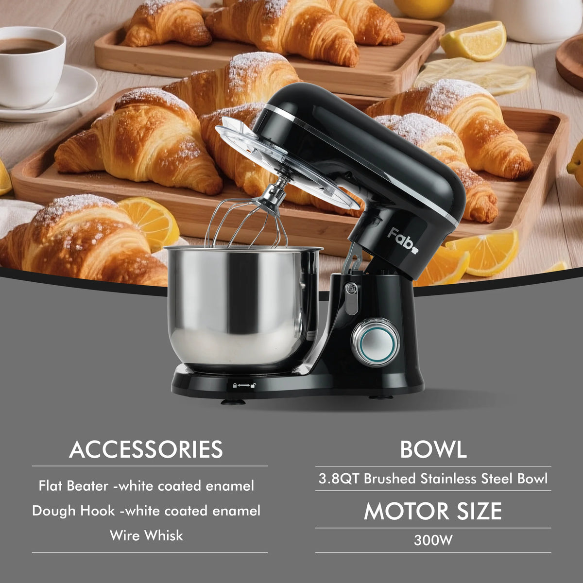 Stand Mixer 6.5QT 6-Speed 450W Tilt-Head Food Mixer Stainless Steel Electric Food Mixer Kitchen Mixer For Daily Use - Kimlud