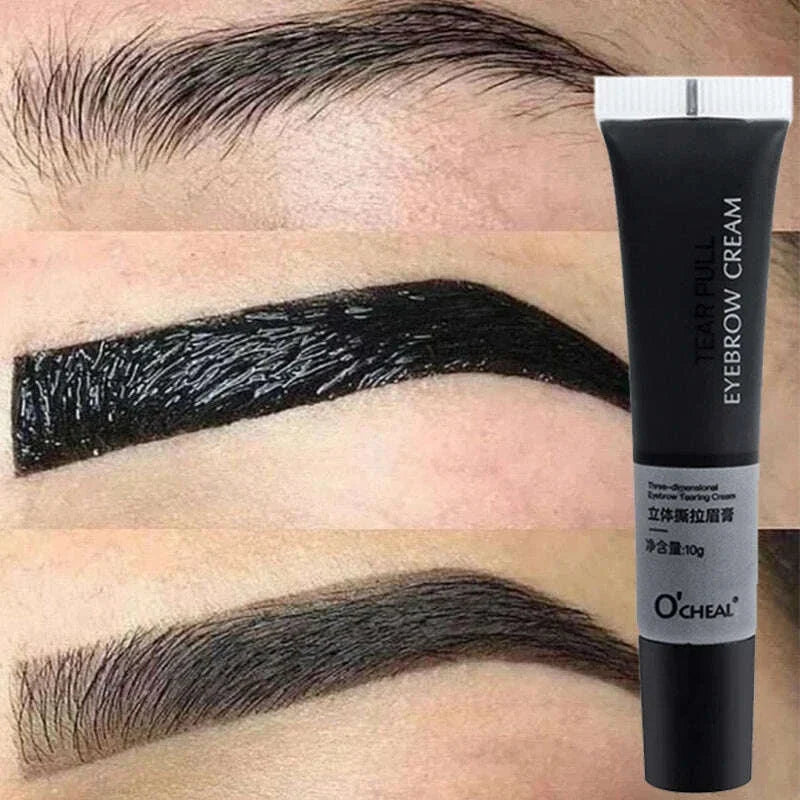 Tearing Eyebrow Gel Makeup Semi-Permanent Waterproof Long Lasting Tattoo Tint Sweatproof Peel Off Dye Eyebrow Cream Cosmetics