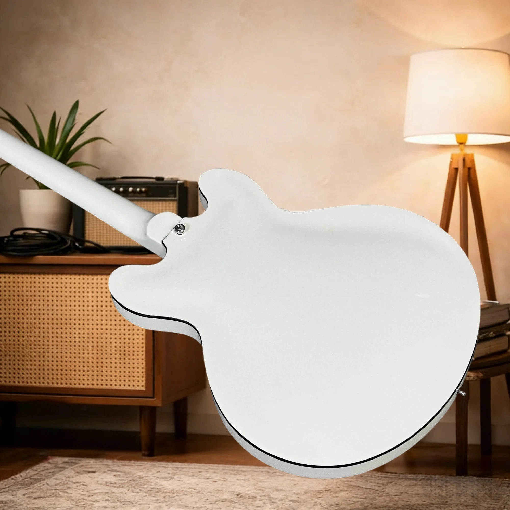 White DG-335 6-String RoseWood Fingerboard Maple Body Unisex Electric Guitar Free Shipping | Kimlud Professional Luxury Table