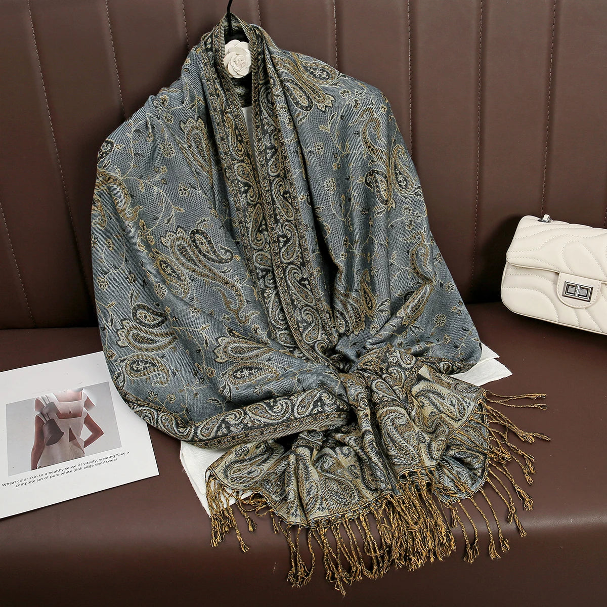 Luxury Brand Autumn Cashmere Pashmina Shawl Lady Wrap Warm Winter Scarves Design Print Female Foulard Cotton Stoles...