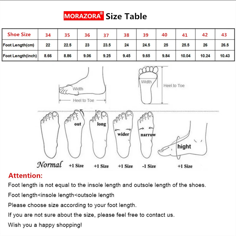 MORAZORA Big Size 34-43 New Genuine Leather Shoes Women Sandals Slingbacks Summer Shoes High Heels Party Wedding Shoes - Kimlud