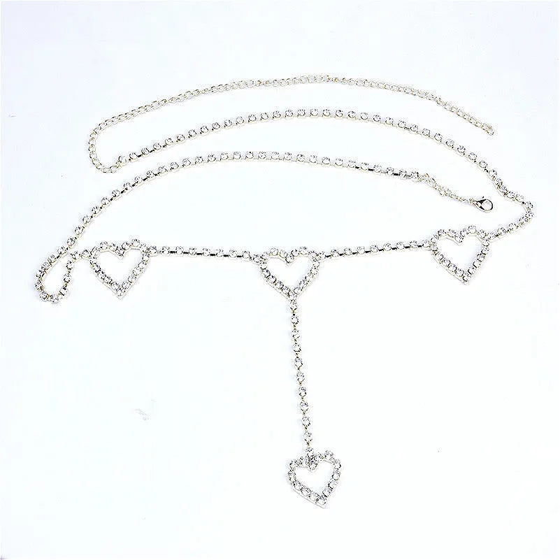 Retro Chain Belts for Women Waistbands Multilayer Long Tassel for Dress Waist Chain Belts Rhinestone Crystal Belly Chain...