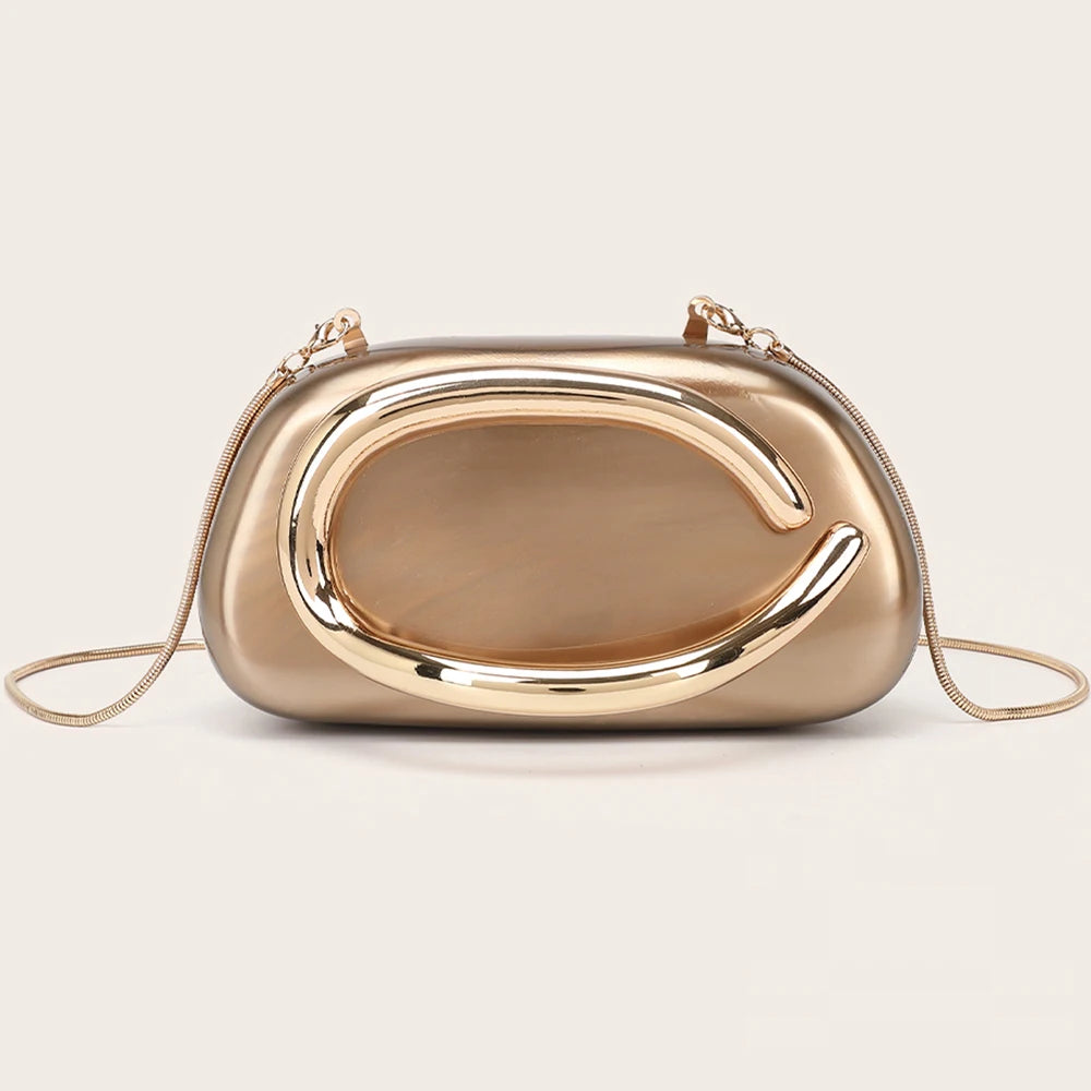 Fashion Women's Handbag Bride Metal Gold Women Luxury Evening Banquet Clutch Bag Shoulder Wedding Purse Party Crossbody...