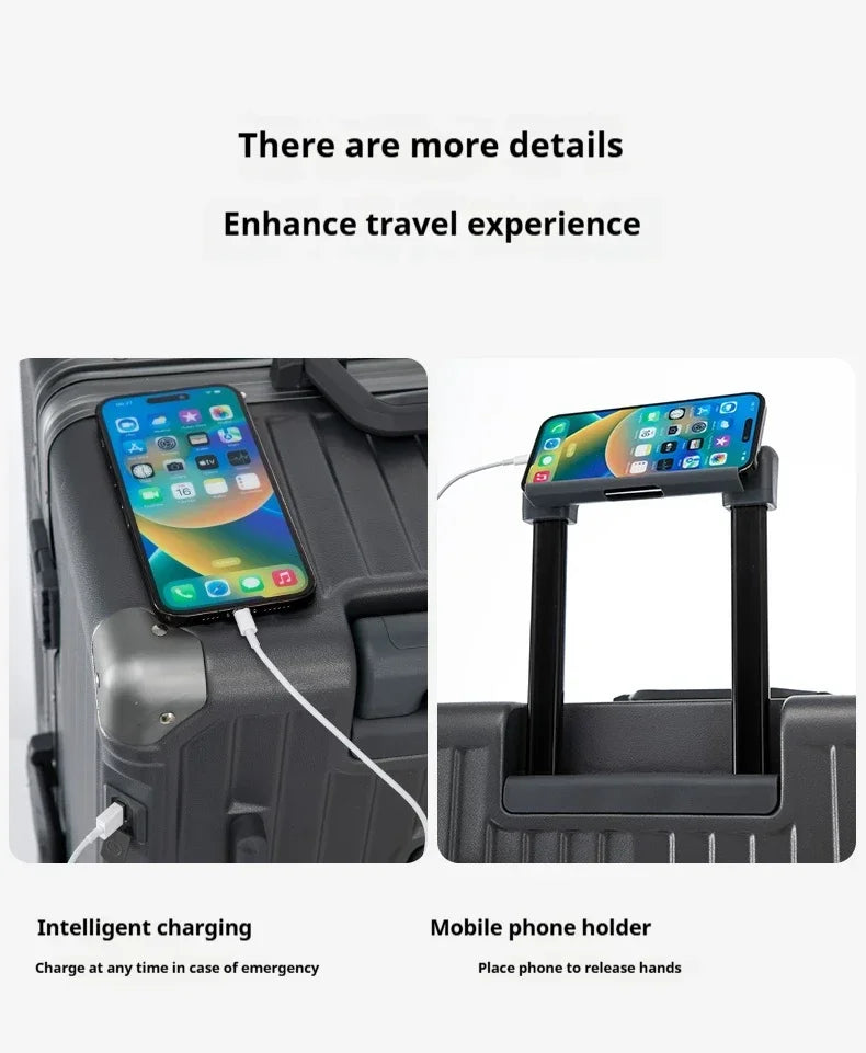 Multifunctional Suitcase Large Capacity 30inch Thickened Sturdy Aluminum Frame Travel Suitcase Trolley Case Extra Large...