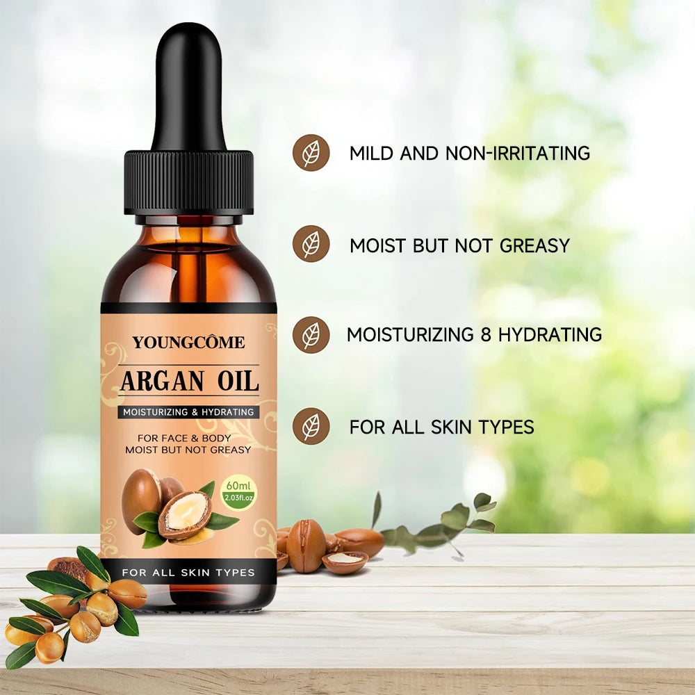 Moroccan Argan Oil Hair Serum Lightweight Hair Oil Mist For Split Ends, Frizzy Hair And Flyaways, Hair Oil Repair- Gloss Shine - Kimlud