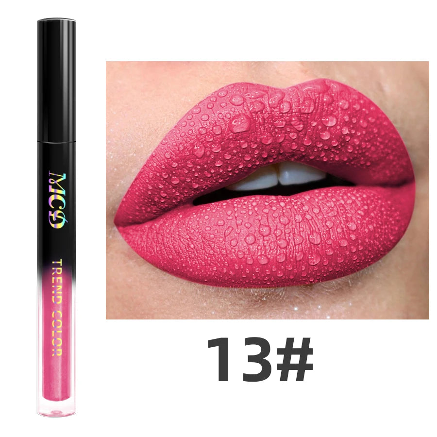 19 Colors Matte Velvet Lip Gloss Waterproof Liquid Lipstick Nude Black Lips Tint Makeup Lip Glaze Cosmetics Red Lip...