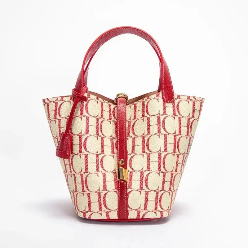 CH Large Capacity Commuter Travel Handbag Luxury Brand Fashion Texture Letter Printed Women's Shoulder Bag | Kimlud...