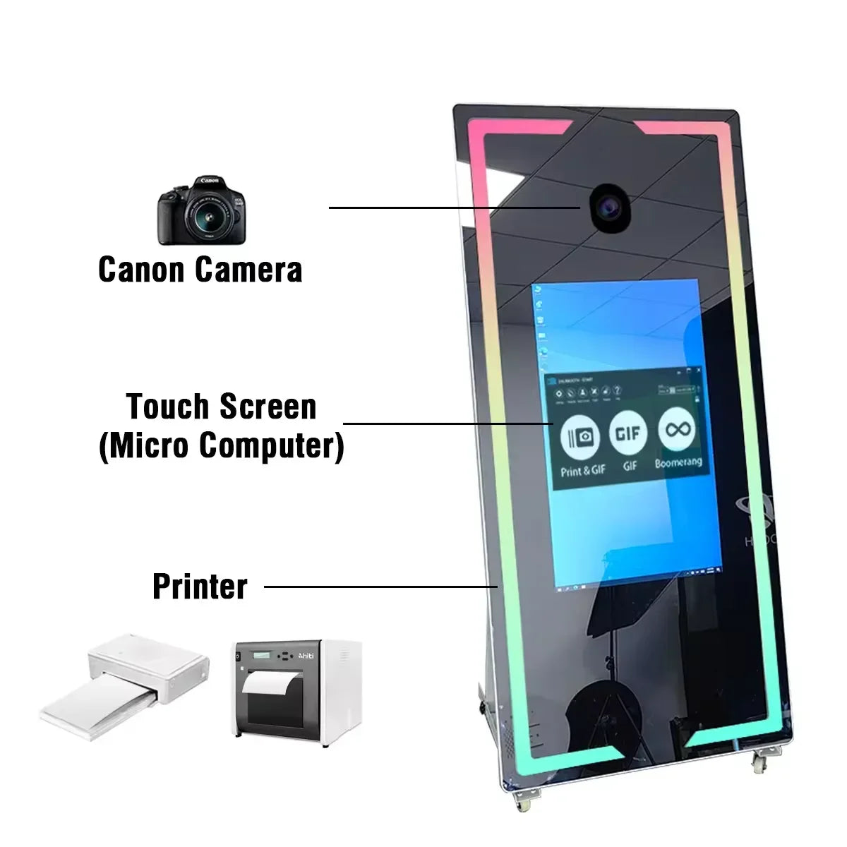 A must-have for large Christmas parties! The latest high-quality Magic Mirror Photo Booth, 65-43 inches, comes with a...