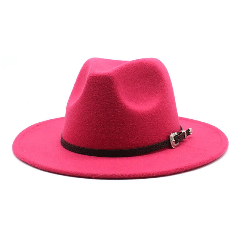New British Style Felt Jazz Fedora Hat Panama Trilby Hats For Women Men Gentleman Wedding Party Hat