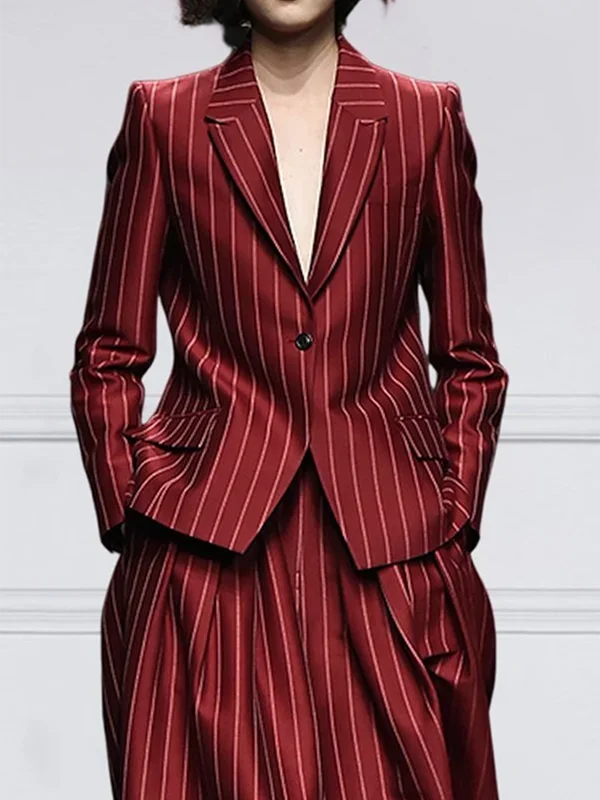 Missuoo Urban Women's Stylish Jacket Notched Collar Long Sleeve Buttoned Blazer Coat 2024 Fall New Commuter Outerwear for Female