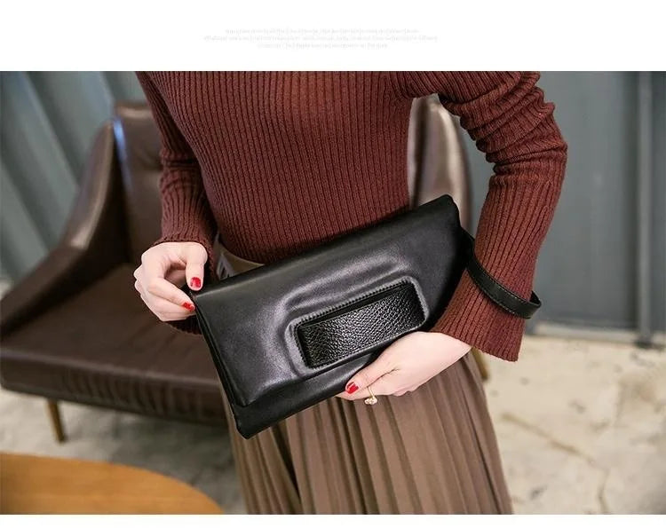 Designer bag clutch party purse bag genuine leather women large big dumplings crimping pillow bag pouch Cloud Bags