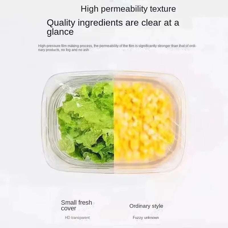 Disposable Food Cover Elastic Saran Wrap Fresh-keeping Lid Fruit Covers Cling Film Shower Caps Kitchen Storage Bags Organizer