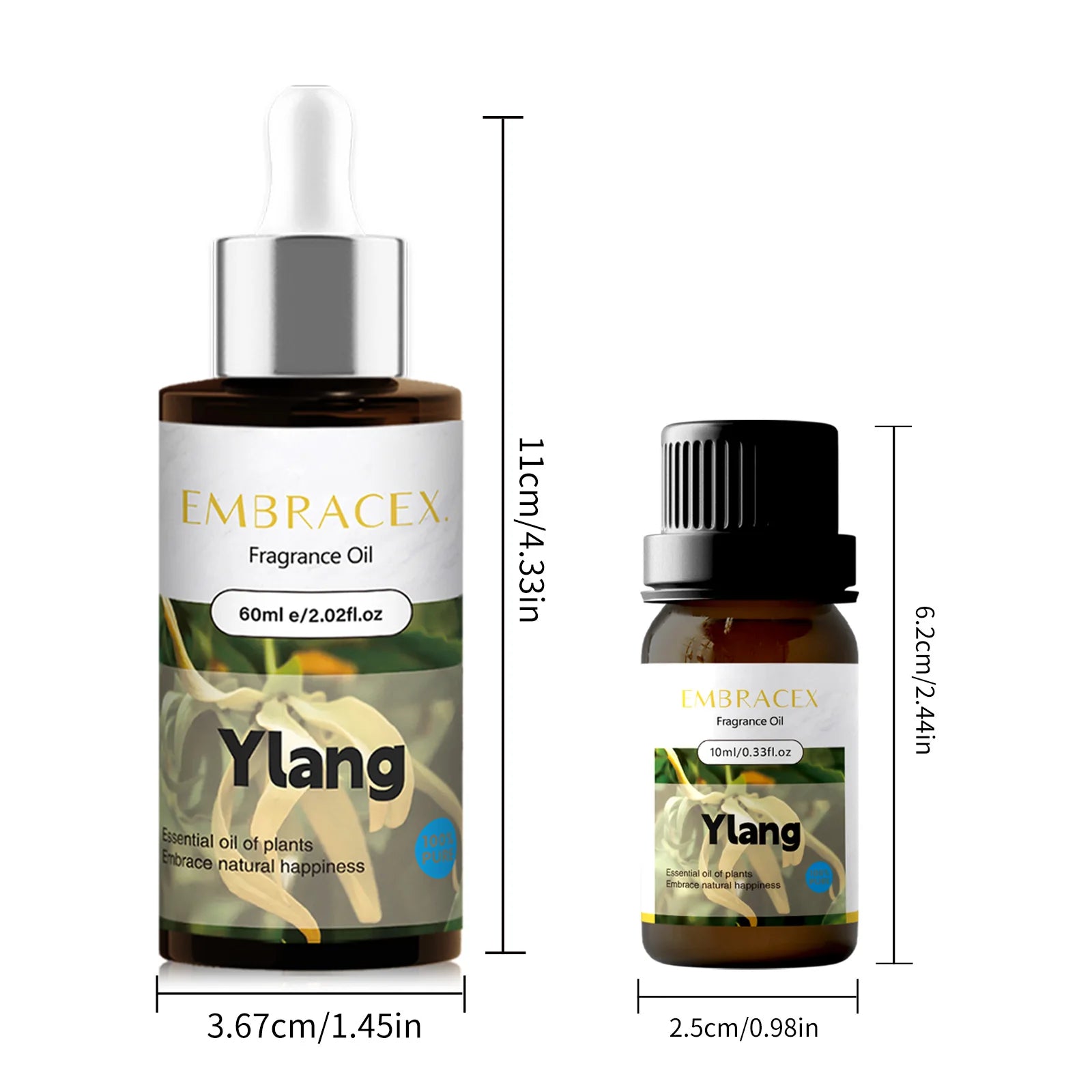 10ml 60ml Essential Oils Ylang-Ylang Essential Oil for Diffuser & Skin Natural Ylang Ylang Oil -Gift | Kimlud Budget...