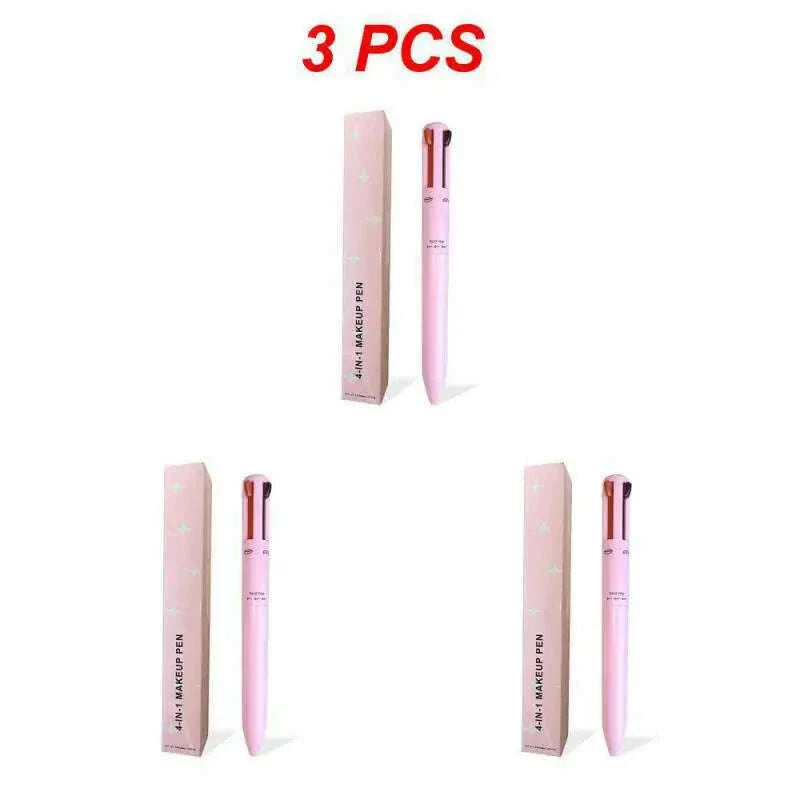 Multi-functional 4-in-1 Makeup Pencil Eyeliner Lip Liner Eyebrow Pencil Swivel Waterproof & Sweatproof Makeup Tools