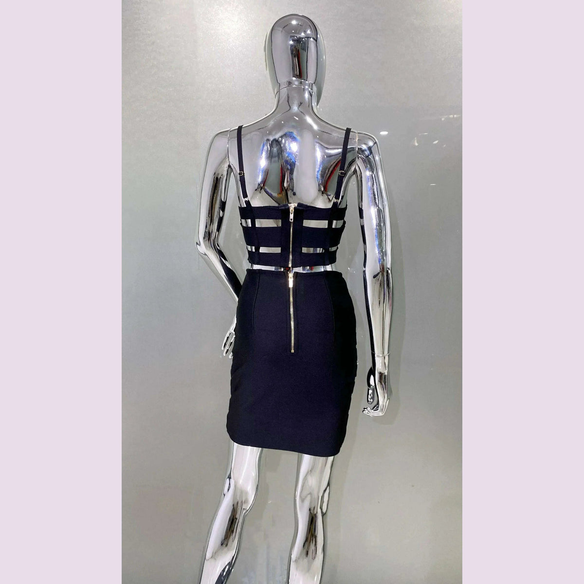 2023 New Arrival Women Sexy Bandage Tops Fashion Pencil Skirts Set Nightclub Party Celebrate Women's Set High Quality