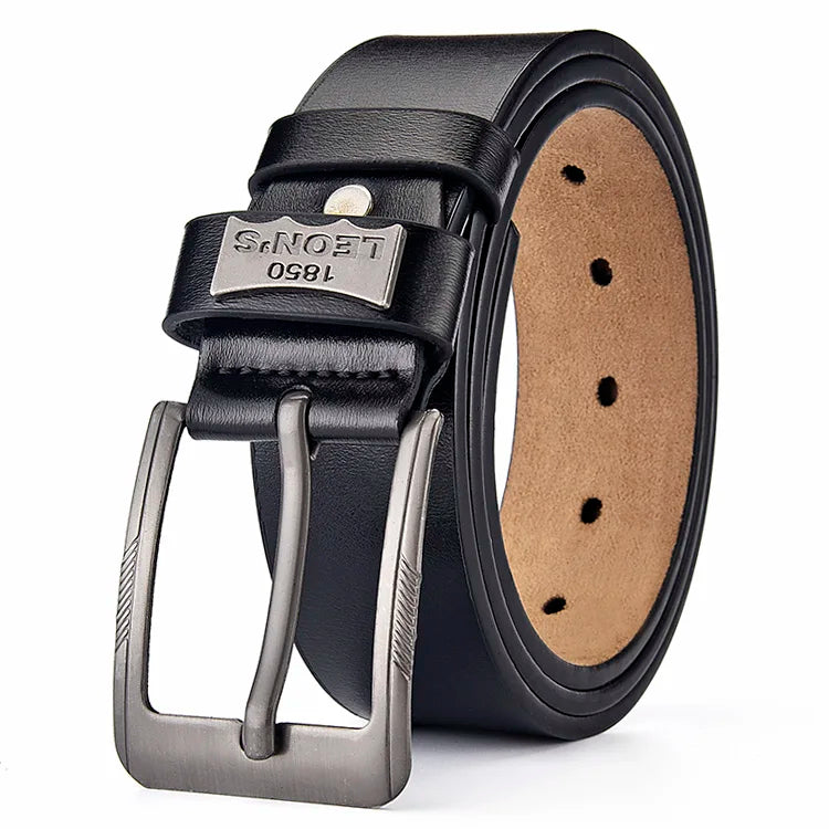 【LEON'S】 Buckle Leather Casual Jeans Belt Men High Quality Retro Luxury Male Strap Cintos 3 Colors 2023 NEW | Kimlud...
