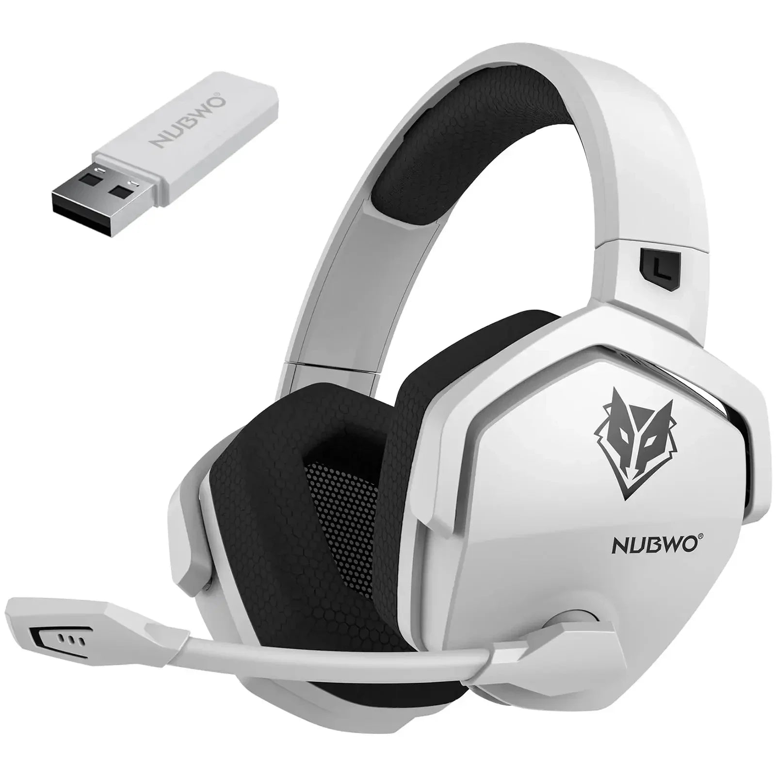 NUBWO G06 Wireless Headsets Gamer 2.4GHz Bluetooth 5.3 Gaming Headphones with Dual Microphone for PS5, PS4, PC, Mobile, Switch