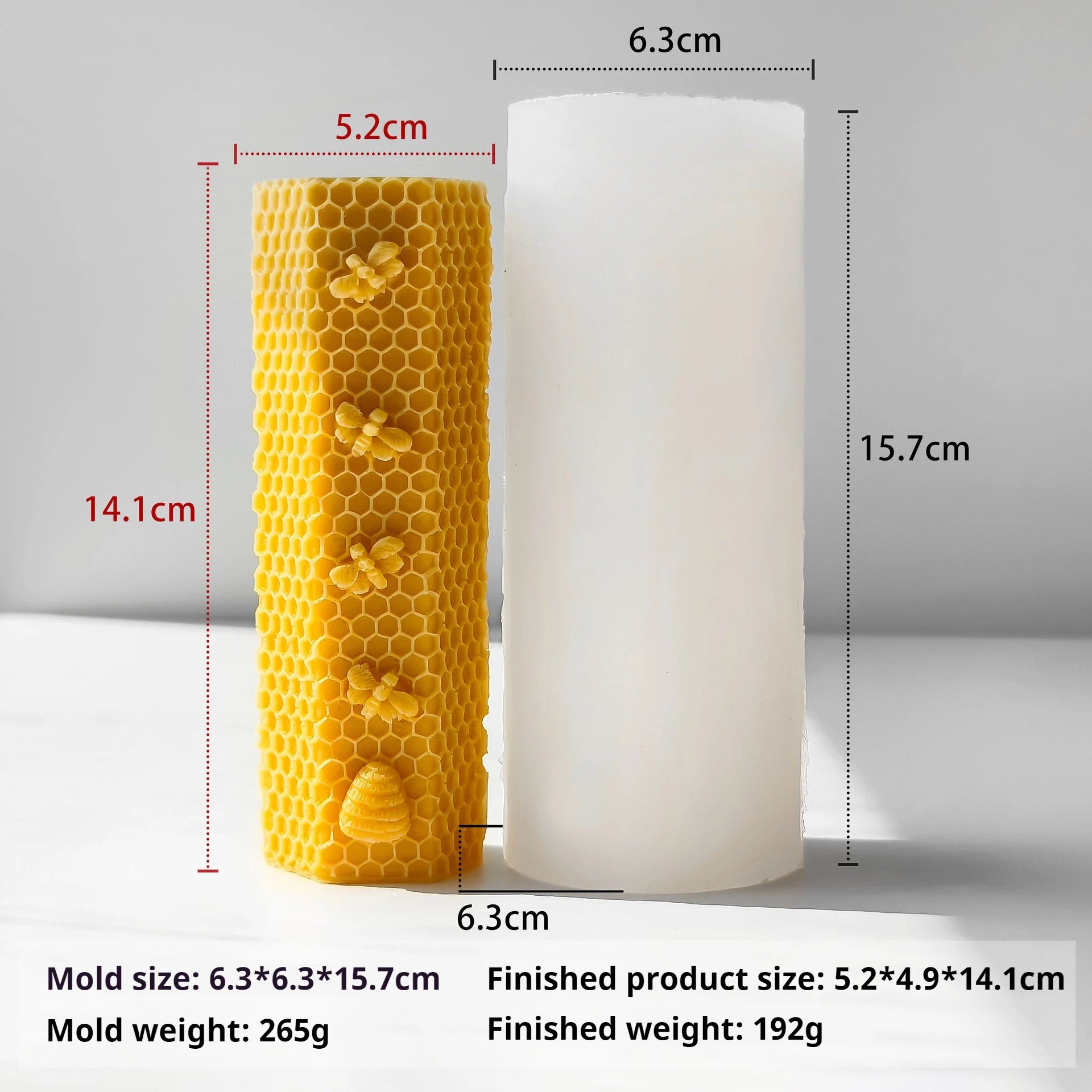 3D Silicone Candle Soap Mold Handmade DIY Plaster Sculpture Honeycomb Cylinder Homemade Scented Aromatherapy Gifts silicone mold