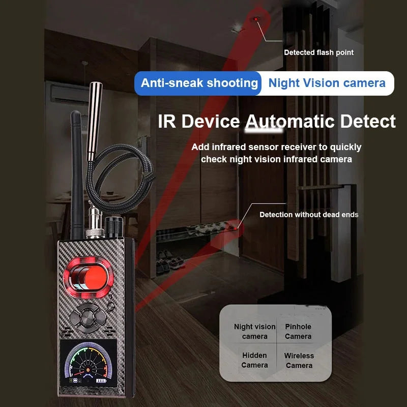 Newest K99 Anti Spy Hidden Camera Detector RF Signal Wireless Camera Lens Bug GPS Tracker Magnetic GSM Device Scan...
