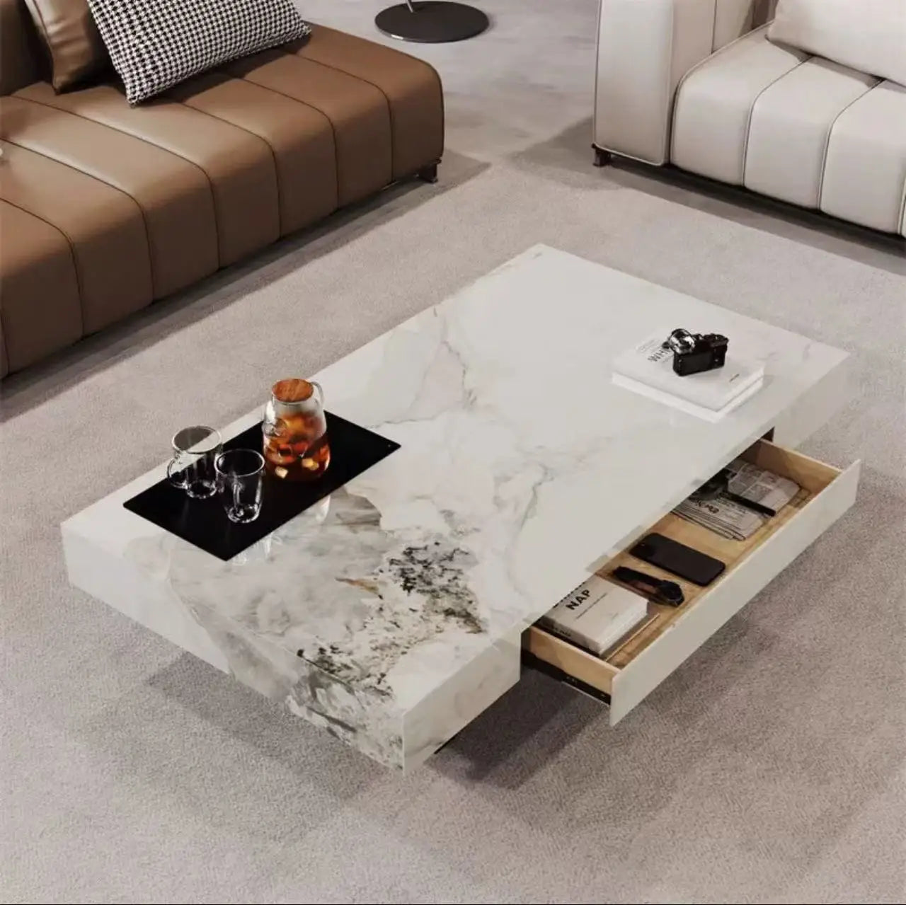 Decoration Living Room Minimalist Side Table Clear Cheap Unique Space Saving Coffee Table Nordic Mesas Bajas Home...