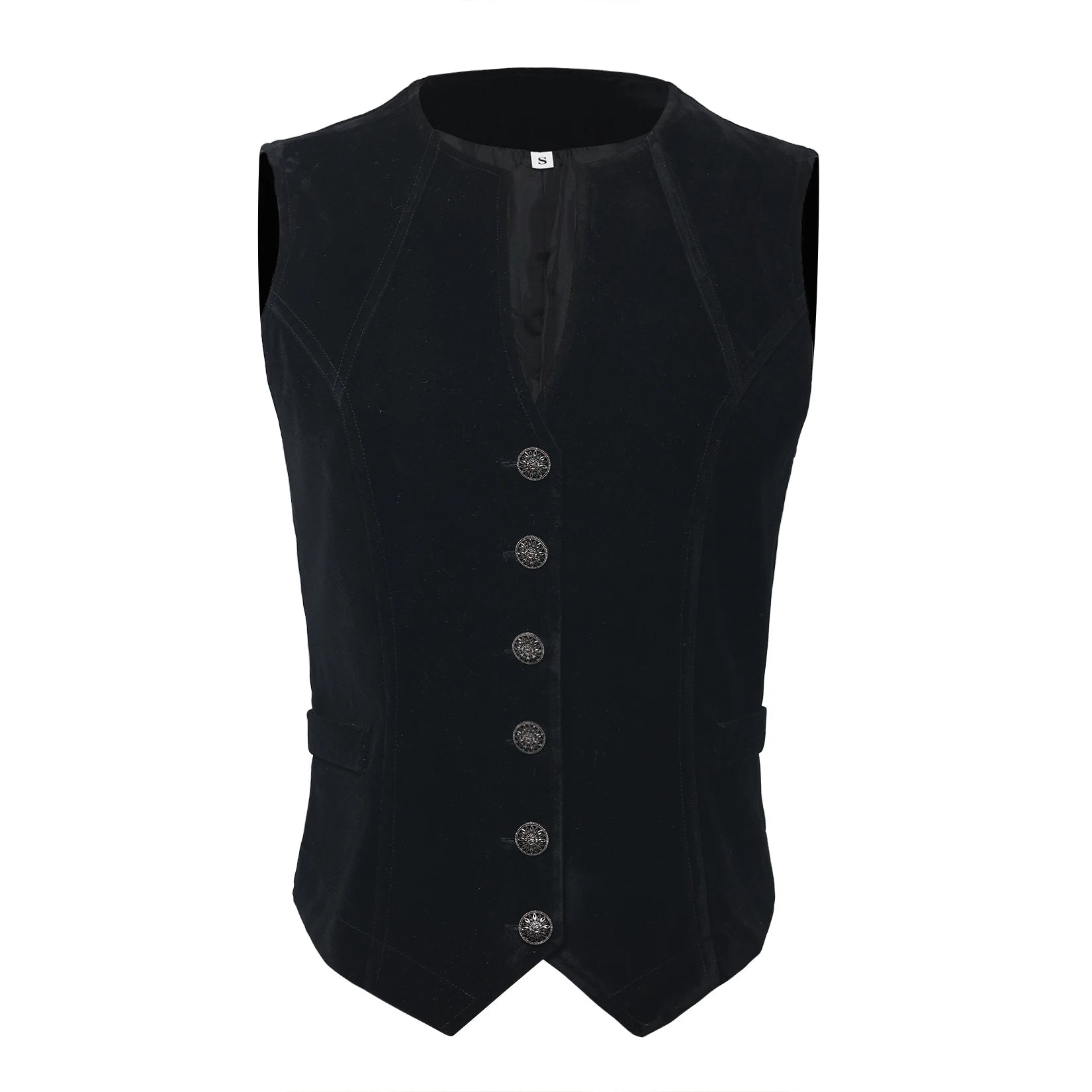 Vintage Velvet Vest for Women V Neck Cropped Sleeveless Casual Tops Regular Fitted Jacket Waistcoat