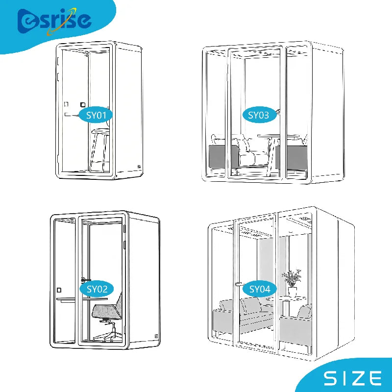 Modular Steel Structure Soundproof Silent Office Cabin Shared Phone Booth Designed For Indoor Commercial Office Buildings