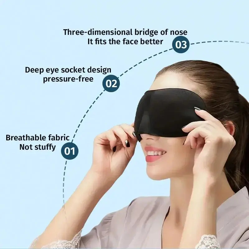 Eye Mask for Sleeping 3D Contoured Cup Blindfold Concave Molded Night Sleep Face Masks Block Out Light with Women Men Eyepatch