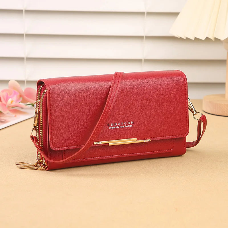 2024 New Women's Wallet Korean Multifunctional Shoulder Bag Mid-length Clutch Coin Purse