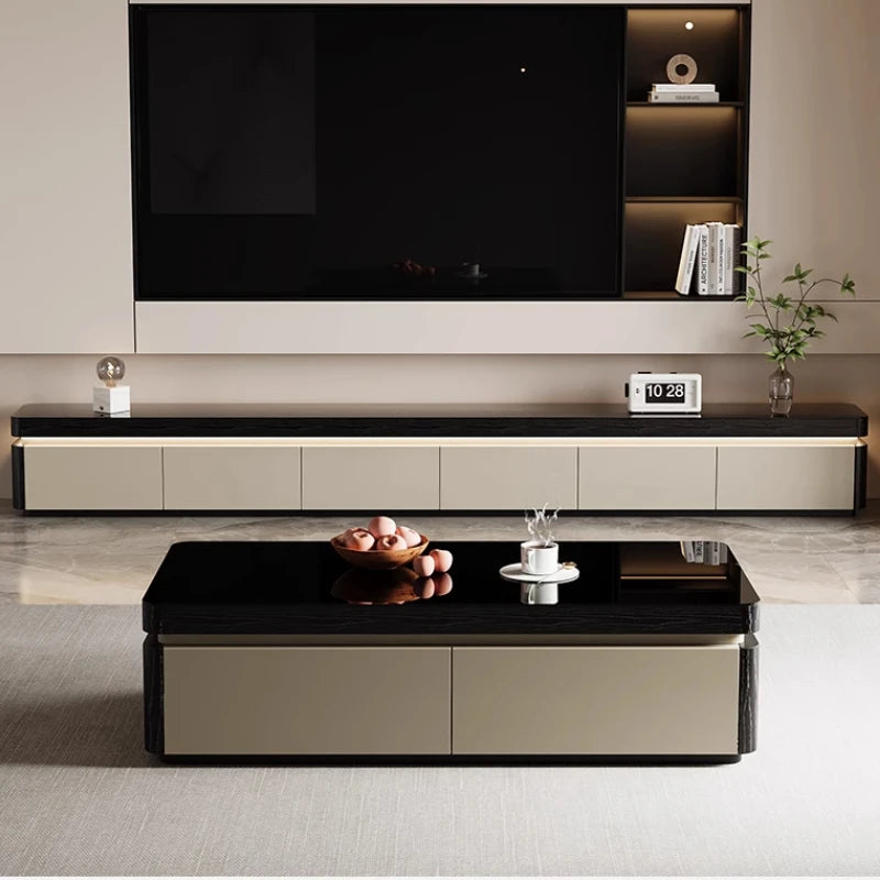 Elegant Space Saving TV Stand Eco Friendly Materials Sustainable Modern Aesthetics TV Stand Sliding Doors Living Room Furniture - Kimlud