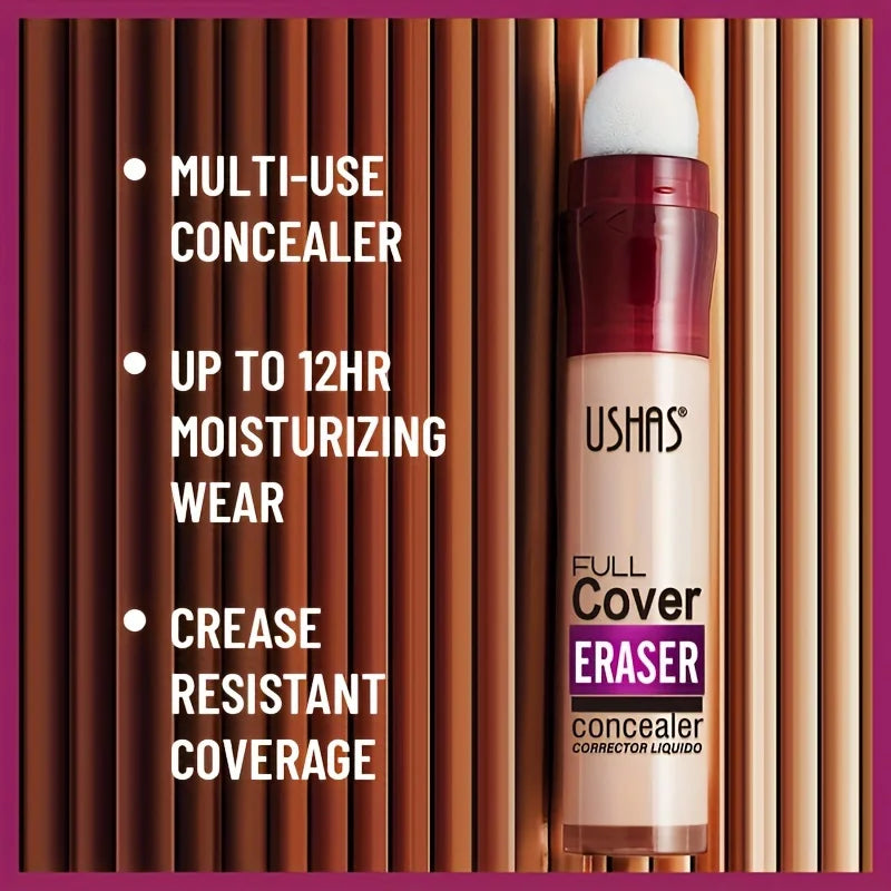 New Sponge Head Concealer for Dark Circles Freckles Acne Pigmentation and Blemishes Long Lasting Moisturizing Liquid Foundation - Kimlud