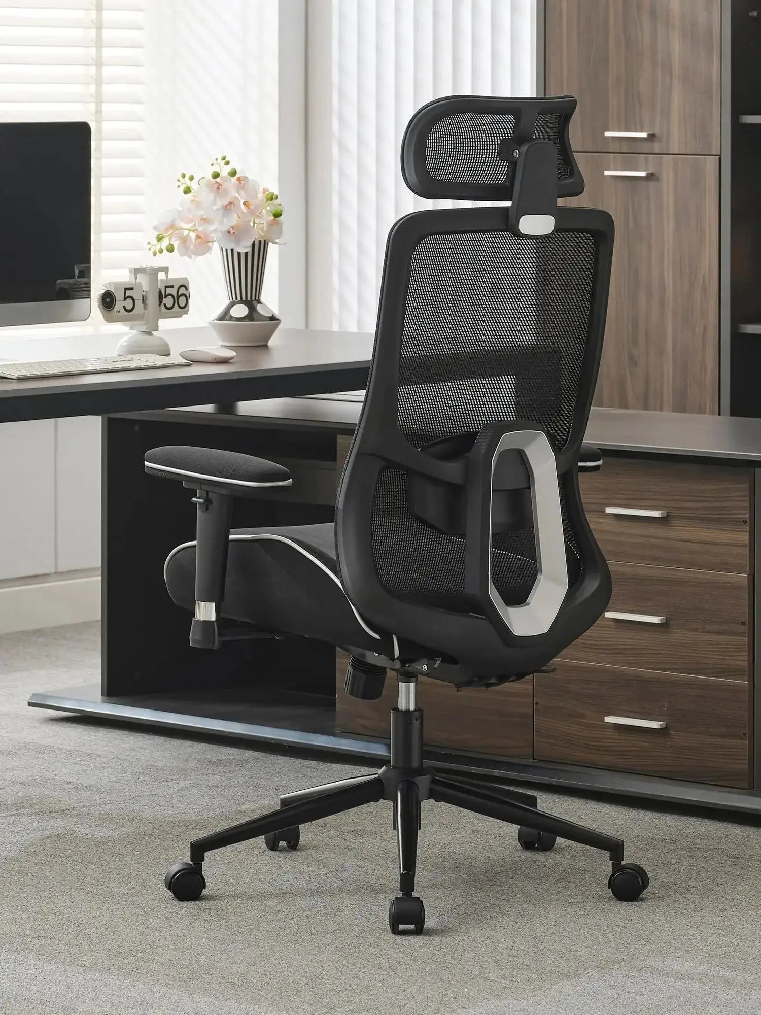 Free Shipping 400 LBS High Back Mesh Ergonomic Office Chair with 4.33inch Thicken Seat - Kimlud