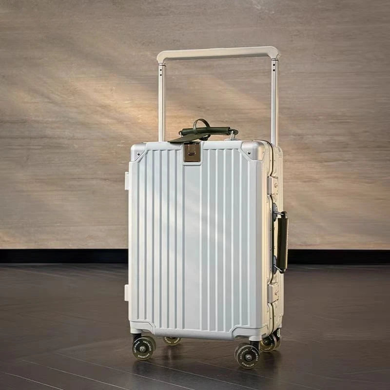 20/24/26/28 Inch Fashion Wide Handle Travel Suitcase Luggage with Cup Holder Suitcase Trip Cabin TSA Customs Lock Trolley Case