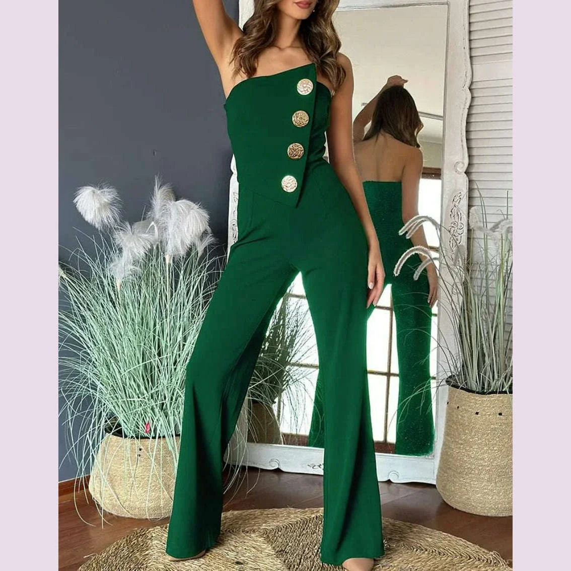 Elegant Jumpsuit for Women Dressy Sexy Off Shoulder Wide Leg Pant Suit One Piece Party Outfits Wide Leg Pant Suit houlder Wide