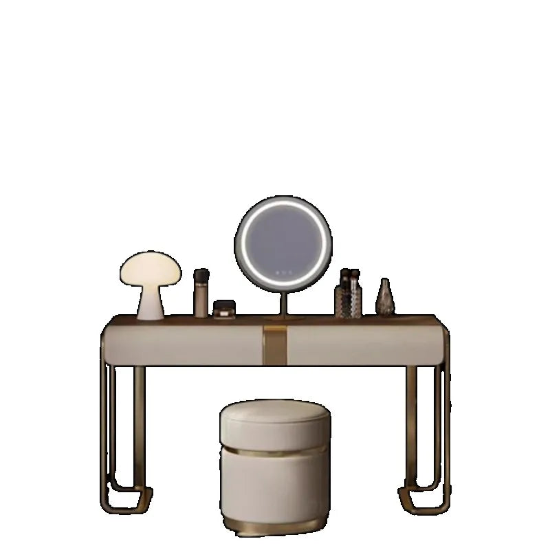 Bedroom Led Light Dressing Table Mirror Luxury Drawer European Dressing Table Girls Makeup Tocador De Maquillaje...