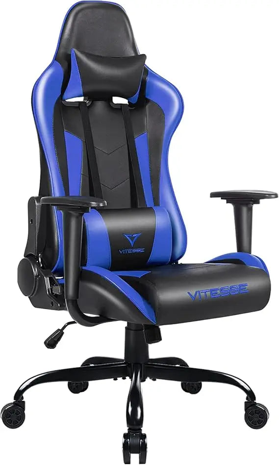 Ergonomic Teen Racing Style Gaming Chair with High Back Support, Massage Cushion, and Lumbar Support for Comfortable Computer De