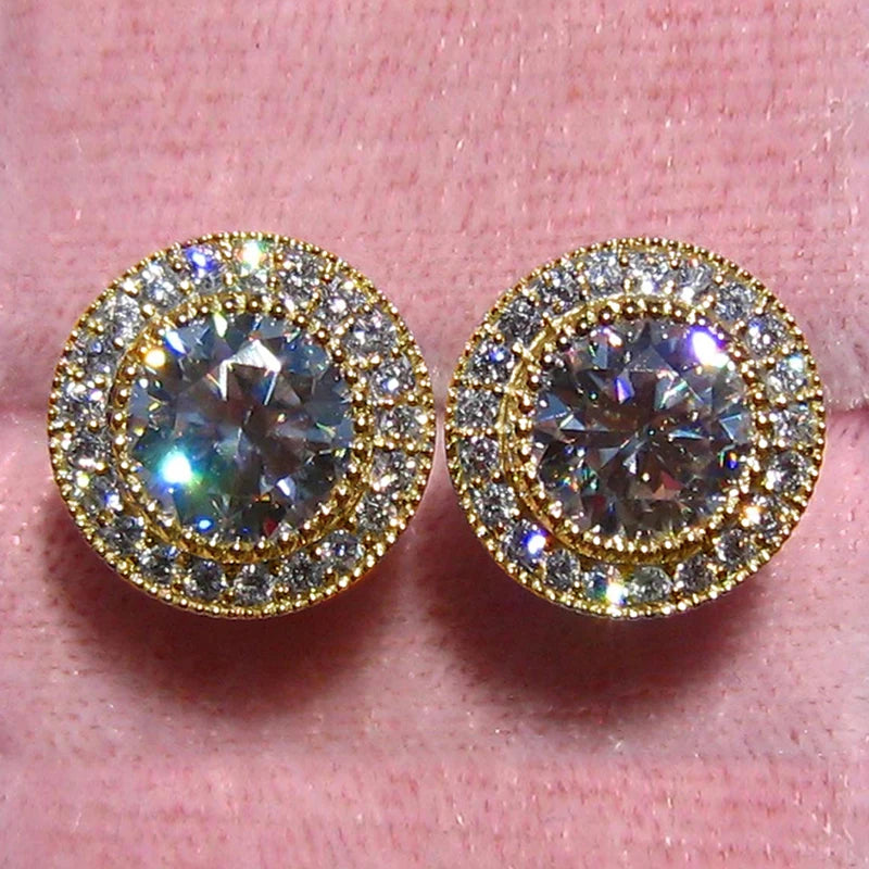 Huitan Dainty Small Round CZ Stud Earrings for Women Simple and Elegant Daily Wear Ear Piercing Accessories Statement...